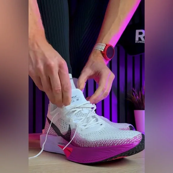 Nike ZoomX 🔥 Vaporfly Next% 3 White Vivid Purple DV4129-104 Men's Size 12 13 NEW - Picture 3 of 15